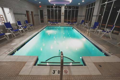 The indoor swimming pool at the Holiday Inn, Winchester, VA.