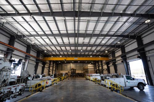 A look at the 6-bay garage in the new Shenandoah Valley Electric Cooperative facility.